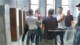 Cute gay boy tricked in gay group sex porn video